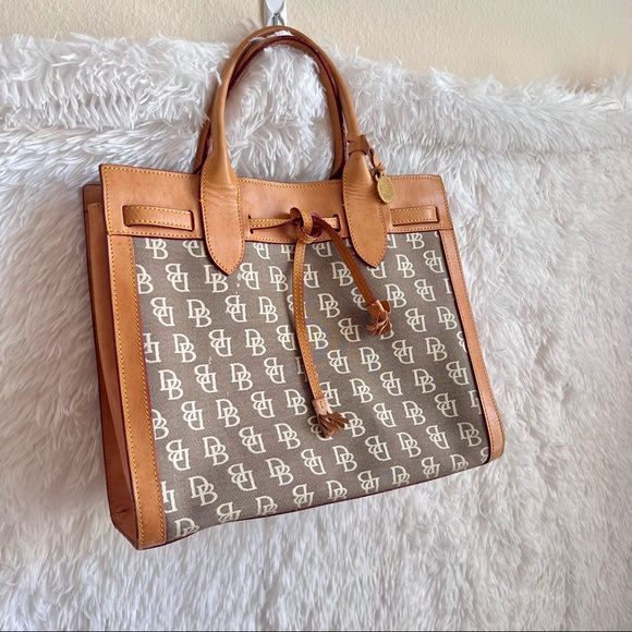 Dooney & Bourke Vintage Leather Monogram Tote - Picture 8 of 16